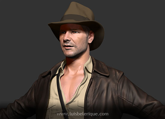 Indiana Jones sculpt close up
